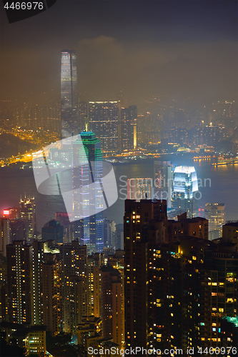 Image of Hong Kong skyscrapers skyline cityscape view