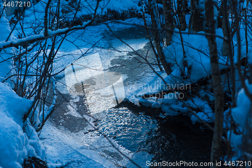 Image of winter creek ice