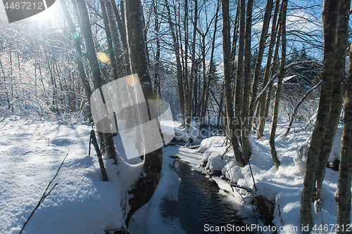 Image of winter creek ice