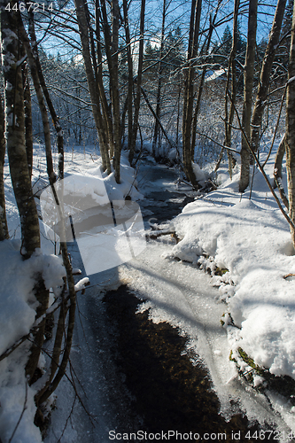 Image of winter creek ice