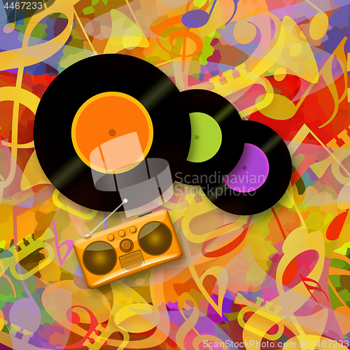 Image of Bright coloful happy music