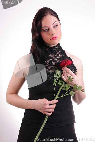 Image of Woman with rose