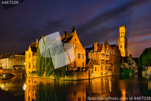 Image of Famous view of Bruges, Belgium