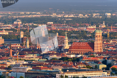 Image of Aerial view of Munich. Munich, Bavaria, Germany