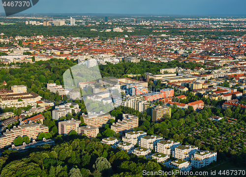 Image of Aerial view of Munich. Munich, Bavaria, Germany