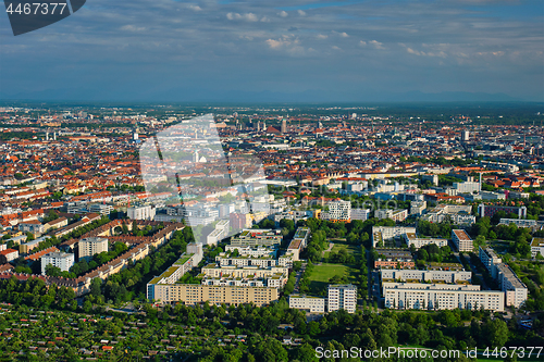 Image of Aerial view of Munich. Munich, Bavaria, Germany