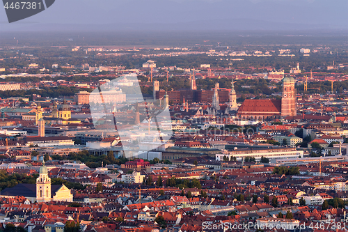 Image of Aerial view of Munich. Munich, Bavaria, Germany