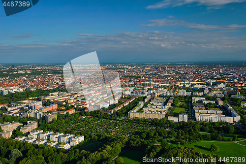 Image of Aerial view of Munich. Munich, Bavaria, Germany