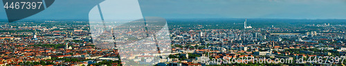 Image of Aerial panorama of Munich. Munich, Bavaria, Germany