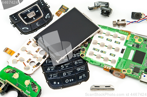 Image of disassembled phone 