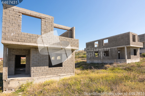 Image of Abandoned unfinished country houses