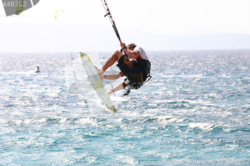 Image of Kite boarding in the air