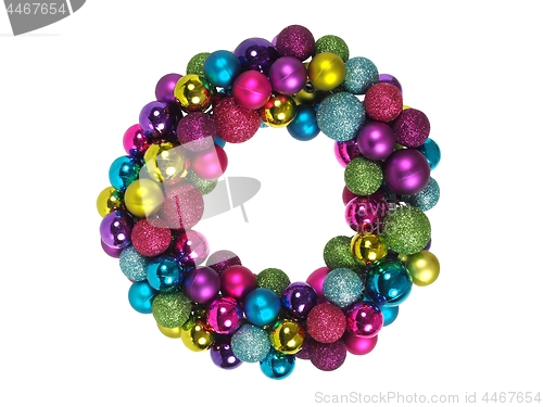 Image of Christmas wreath on white