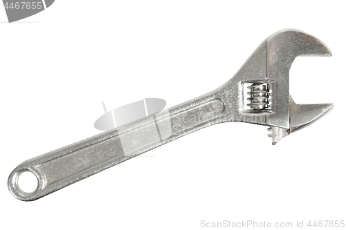 Image of Adjustable wrench on white