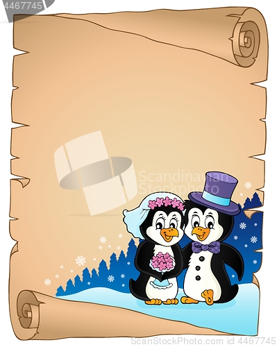 Image of Penguin wedding theme parchment 1