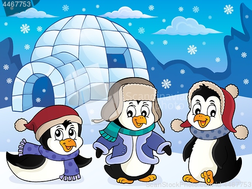 Image of Igloo with penguins theme 4