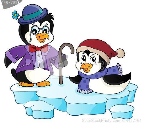 Image of Happy stylized penguins topic image 1