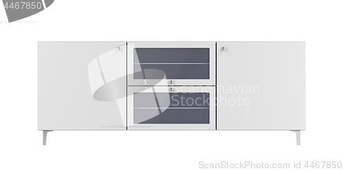Image of White tv stand