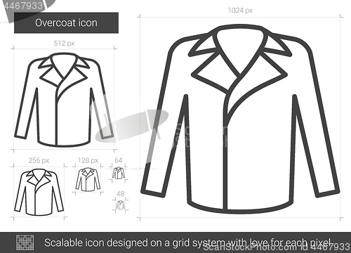 Image of Overcoat line icon.