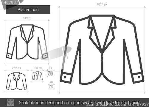 Image of Blazer line icon.