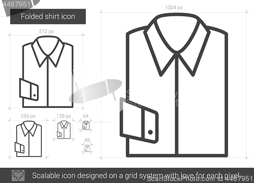 Image of Folded shirt line icon.