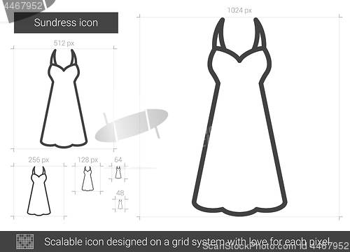 Image of Sundress line icon.