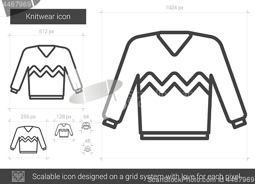 Image of Knitwear line icon.