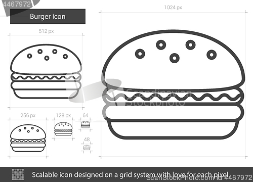 Image of Burger line icon.