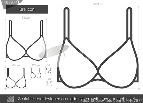 Image of Bra line icon.