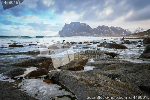 Image of Beach of fjord in Norway