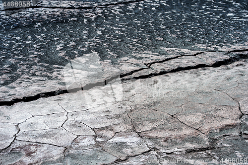 Image of Dry cracked earth. The concept of global warming.