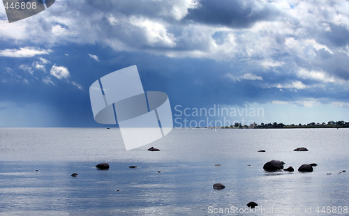 Image of Rain clouds out to sea, Sweden