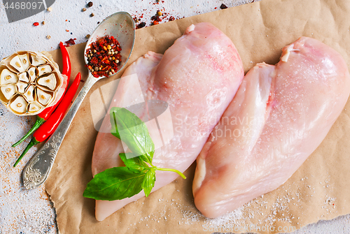 Image of raw chicken fillet