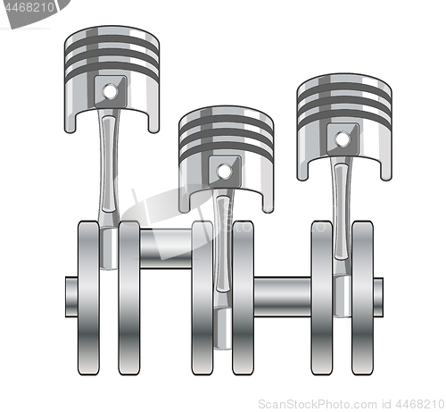 Image of Vector illustration of the car gross and piston