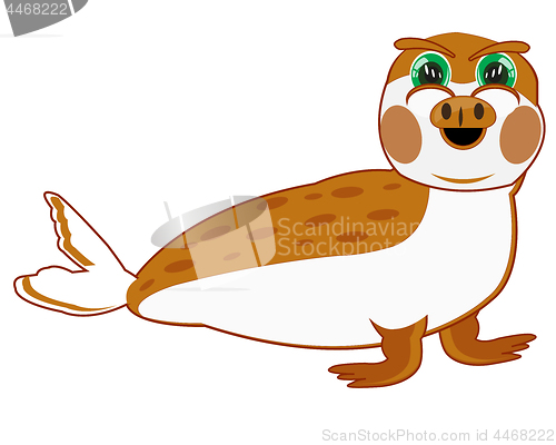 Image of Cartoon seal on white background is insulated