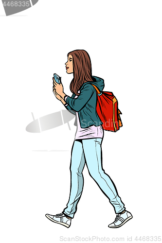 Image of a teenage girl with a backpack