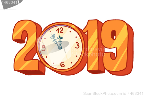 Image of 2019 new year clock