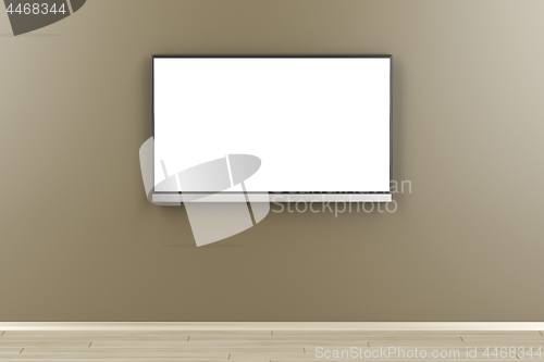 Image of Tv with blank screen in the room