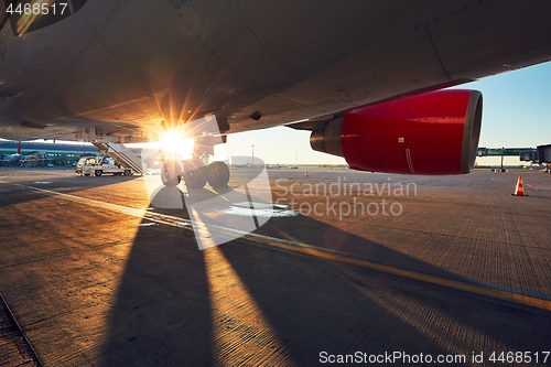 Image of Landing gear of the airplane