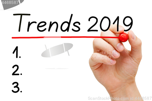 Image of Blank Trends List For Year 2019