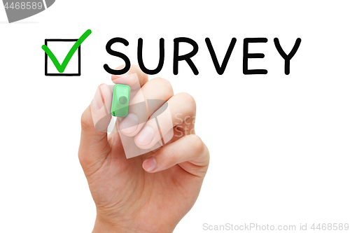 Image of Survey Green Check Mark Concept