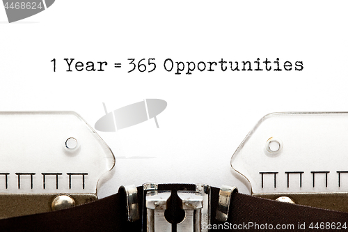 Image of 1 Year Is Equal To 365 Opportunities