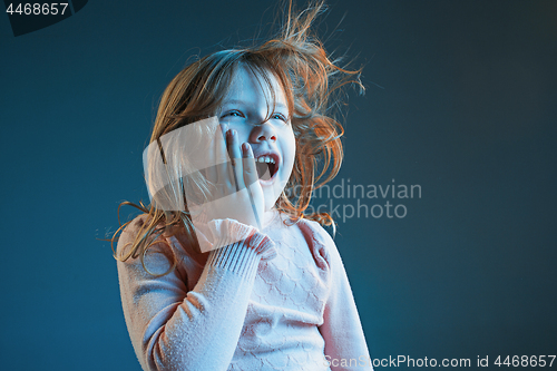 Image of The anger and surprised teen girl