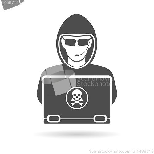 Image of Cyber Crime Concept with Logo Hacker