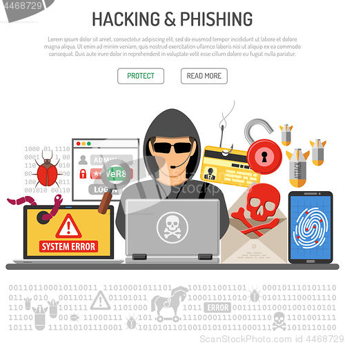 Image of Cyber Crime, Hacking and Phishing Concept