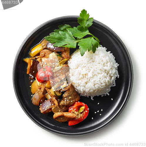 Image of plate of asian food