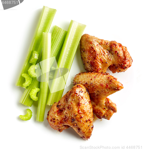 Image of roasted spicy chicken wings