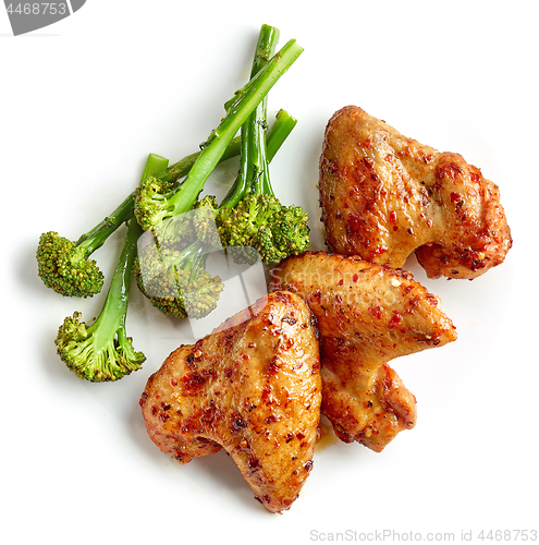 Image of roasted spicy chicken wings