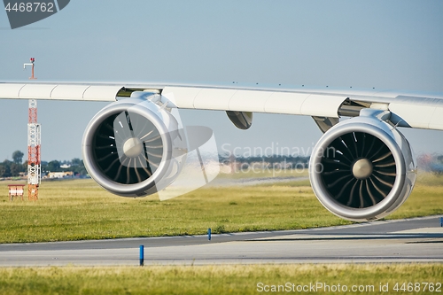 Image of Engines of the airplane