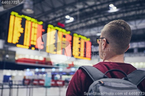 Image of Young man at airport